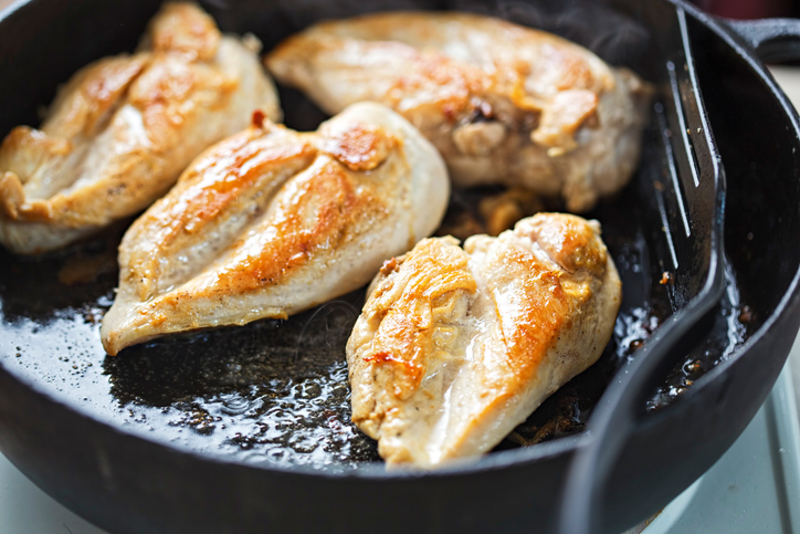 Chicken Breasts Being Fried in Pan | How to Cook Chicken Breast
