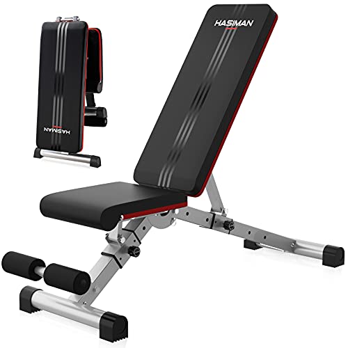 HASIMAN Adjustable Weight Bench, Foldable Workout Bench Incline Bench ...